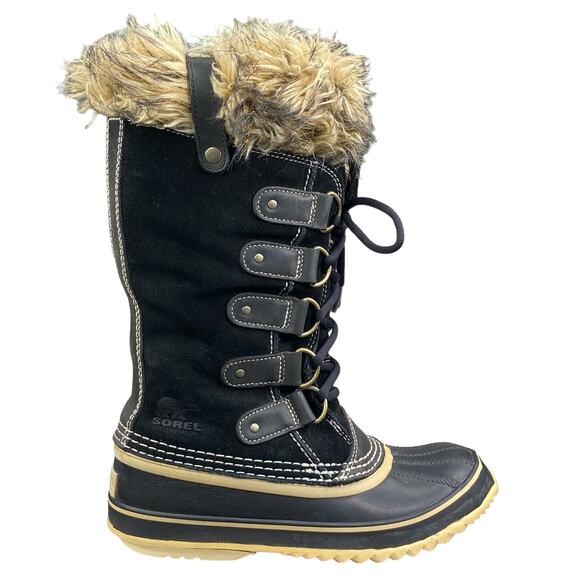 Sorel Women’s Joan Of Arctic Black Suede Winter Boot Size US 7 - Picture 1 of 11